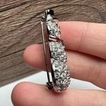 Swavorski Swarovski Crystal Snowman Brooch Pin Clear Pave Crystals Red & Black Enamel Photo 6