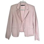 Perry Ellis Women Sz 10 Light Pink Zip Up Blazer Career Office Cotton Blend Photo 1