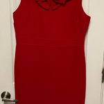 Karl Lagerfeld  Red with Bow Accent Sleeveless Sheath Dress Photo 0