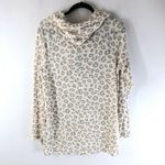 Gibson  Womens Top Tunic Cowl Neck Oversized Long Sleeved Leopard Print Ivory M Photo 1