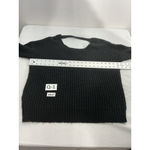 EXPRESS Womans  Sweater Black Medium Dippedmv Neck Back Long Sleeve Photo 4