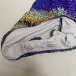 Venus NEW  one-piece swimsuit zipper front racerback high cut legs vibrant Size 8 Photo 3