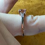 Rose Apatite Moissanite Sterling Silver Ring Size 8.25 Pink Photo 2