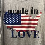 Raggs II Riches Cold‎ shoulder Made in USA with Love ruched graphic Photo 3