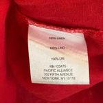 Ellen Tracy Ellen Tracy Red Linen Top Size Medium Photo 5