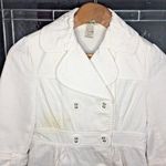 Forever New White Double-breasted Jacket - Size M See Last Pic For Small Stain Photo 0
