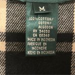 Ralph Lauren Lauren  Women’s M Black and White Plaid Flannel Full Zip Jacket Photo 6