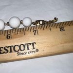 Monet  MCM Vintage Large White Glass Bead Bracelet Photo 4