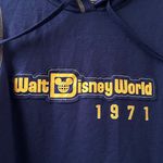 Disney Parks Walt World Sleeveless Hoodie Size Small Blue Embroidered Photo 3