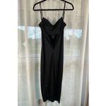 Forever 21  Dress Small Midi Long Sexy Black‎ Bustier Formal Event High Slit Goth Photo 5
