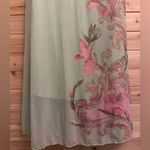 Cider NWT  Size XXLarge Sage Green Square Neck Floral Mesh Overlay Maxi Dress Photo 5