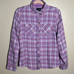Marmot  Pink Purple‎ Plaid Button Down Top | Medium Photo 0