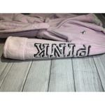 PINK Victoria's Secret Fleece Robe Size XS/S Pink Bling Belted Sherpa Hood Photo 4