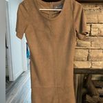 Paper Crane ‎ suede like polyester Khaki/mocha colored dress Photo 0