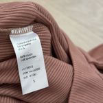 Naked Wardrobe New  Nordstrom Snatched High Waist Ribbed Joggers | Tan Mauve | S Photo 5