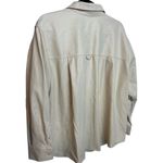A New Day faux leather long sleeve shirt sz XXL creme button up NWT Photo 1