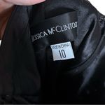 Jessica McClintock  Crochet Top Elegant Black Tie Formal Gown Dress Photo 7