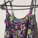Island Soul Women’s Small  Sleeveless Cover-Up Top Sheer With Floral Print NWT Photo 0