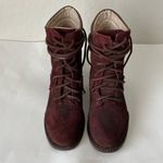 FREEBIRD by Steven cage distresssed lace up boots red burgundy 10 Photo 5