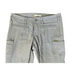 PacSun  Low Rise Cargo Ribbed Denim Flare Light Blue Jeans Pockets Size 26 NEW Photo 3