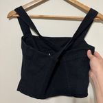 Abercrombie & Fitch  Linen-Blend Squareneck Set Top Size Small in Black Photo 5