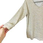Chico's Chico’s Gold Sparkle Striped V-Neck Top Size XS Photo 4