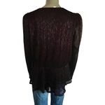 Simply Vera  Vera Wang puff sleeve metallic peplum blouse Photo 3