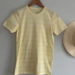 Everlane | Striped Organic Cotton Crew T-Shirt | Yellow & White | Sz M | NWT Photo 0