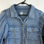 Pilcro  Anthropologie Blue Chambray Shacket Cotton Shirt/Jacket Size Small Photo 3
