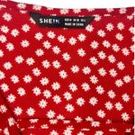 SheIn  Women's Red Loose Floral Dress Photo 2