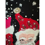 Susan Bristol  Christmas Santa Embroidered Sweater Size Medium Photo 8