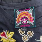 Johnny Was NWOT  Suki Embroidered Cap Sleeve Knit T-shirt Midi Dress Sz M Cotton Photo 9