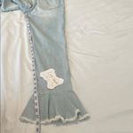 Vince Camuto size 27/4 light blue flouncy ruffle raw edge hem EUC worn 2 times Photo 7