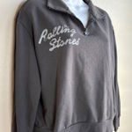 The Rolling Stones  Womens Sweatshirt Medium 1/4 Zip‎ Graphic Pullover Photo 0