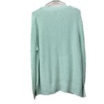 LL Bean Green Linen Cotton Button Up Cardigan Sweater Size XL Pockets Photo 4