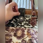 Myra Bag Brown and Black Patchwork Tote with Leather Accents Photo 3