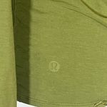 Lululemon Olive Green Open Back Long Sleeve Blouse Photo 2