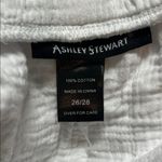 Ashley Stewart  White Cotton Wide-Leg Pants Photo 2