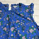 J.Crew Blue and Pink Floral Blouse Photo 3