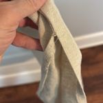 Vintage Linen Blend Cream Sleeveless Maxi Dress Tan Size 12P Photo 3