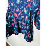 Derek Lam COLLECTIVE Navy Floral Print Godet-pleated Skirt Mini Dress Size 46 Photo 8
