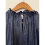 The Pants Store  M Blue Drop Waist Snakeskin Print Sleeveless Smocked Dress Navy Photo 8