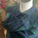 L.L.Bean  top Scotch Plaid Shirt Black watch slightly fitted misses Petite Med Photo 7