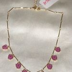 Betsey Johnson Gold Tone Look Into Your Heart Charm Necklace Pink Hearts NWT$58  Photo 4