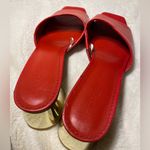Karl Lagerfeld Red Slip On Malina Heeled Sandal Size 10.5 VGUC Photo 6