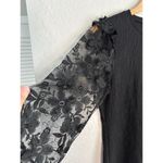 Alice Blue NEW Black Lace Sheer Long Sleeve Witchy Blouse Top Small Whimsygoth Halloween Photo 3