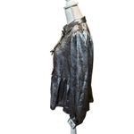 JODIFL  Women's Silver Metallic Shimmer Bow Babydoll Top Size‎ Small Photo 2