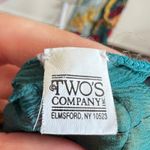 Two’s Company Floral Embroidered Sheer Scarf Ethereal Cottagecore Romantic Green Photo 2