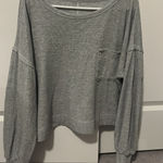 Aerie  Grey Crewneck Sweatshirt Photo 0