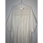 1990s Eileen West White Cotton Lace Pintuck Nightgown Medium Photo 2